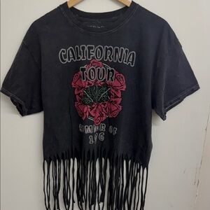 Fifth Sun Black California Tour Fringe Tee
